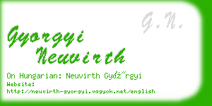 gyorgyi neuvirth business card